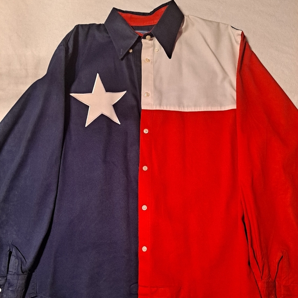 MENS TEXAS LONE STAR FLAG SHIRT - Picture 1 of 8
